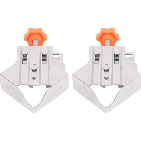 Lot de 2 pinces à angle droit en acier inoxydable, fermeture rapide à 90°, pour le travail du bois (1/5)