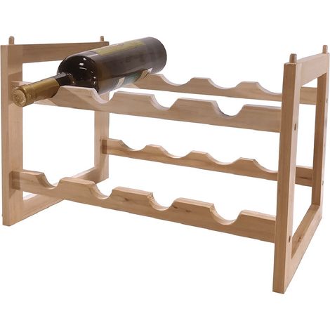 Cantinetta Portabottiglie Vino in Legno 8 Posti componibile Impilabile Modulare Salvaspazio  Scaffale Porta Bottiglie da Cucina Arredamento