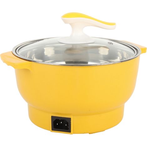 Casserole Électrique 1.8L 400-800W Acier Inoxydable 2 Programmes Sécurité Surchauffe Jaune (1/5)