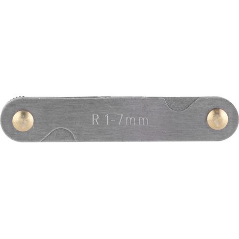 Radiuslehre aus legiertem Stahl, konkav/konvex, hochpräzises industrielles Messwerkzeug, R 17 mm (1/5)