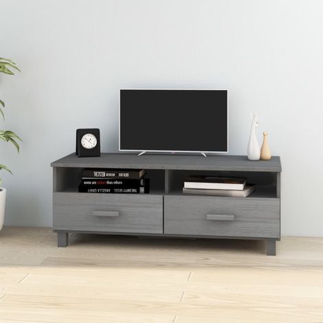vidaXL Mobile TV HAMAR Grigio Scuro 106x40x40 cm in Legno di Pino (1/5)