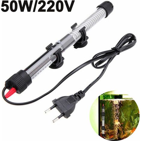Riscaldatore per acquario, riscaldatore sommergibile per acqua, asta riscaldante per tartarughe con display della temperatura, regolatore di temperatura esterno, 50W