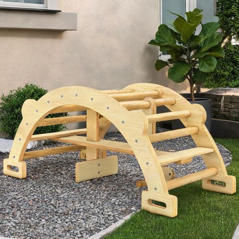 Arche d'escalade Montessori en bois massif pour enfants 2-4 ans (1/5)