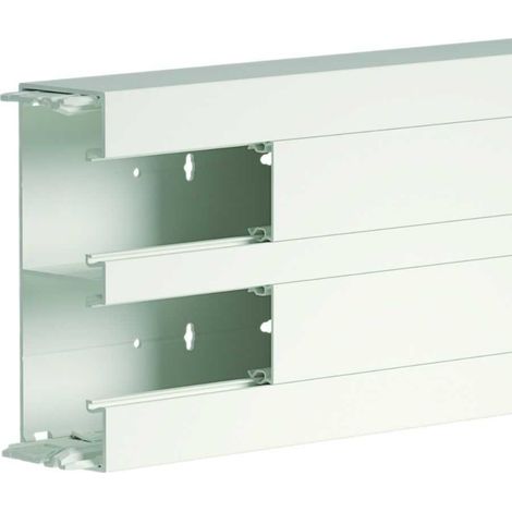 Goulotte d'installation - 164 x 55 mm - 2 compartiments - Longeur 2 m - PVC - Blanc - Tercia Clip45 - B47015 - IBOCO