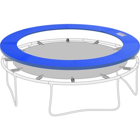 Coussin de protection pour trampoline de remplacement Ø 305 cm résistant aux rayons UV, anti déchirure bleu (1/5)