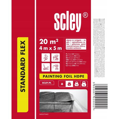 Schutzanstrichfolie 4 x 5 m, farblos, HARDY