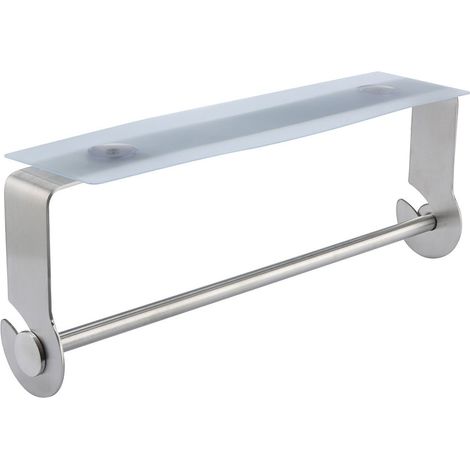 Support Pour Essuie-Tout - En Acier Inoxydable - À Fixer Sous Placard - Sans Perçage - Pour Cuisine Et Salle De Bain - 28,5 X 10,5 X 5 Cm (1/5)