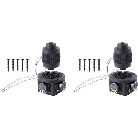 2X Potentiomètre de Joystick D400B-M2 5K à 4 Axes, Joystick à Bascule, Résistance Dimensionnelle 5k, Scellé avec Interrupteur à Bouton (1/2)