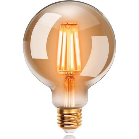Ampoules LED Edison Vintage G95 E27, 4W Blanc Chaud 2200K, Ampoule Rétro à Filament, Equivalent à Ampoule ampoule traditionnelle 40W, Lot de 1 (1/5)