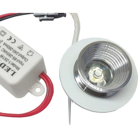 Mini Spot Led 1 Watt Spot Avec Ailettes Lumière Chaude Spot Encastré