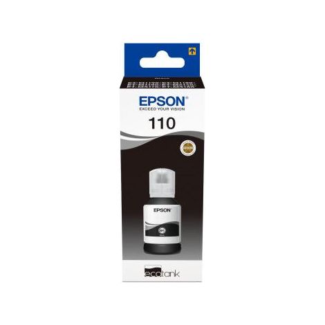 Botella de recarga de tinta Epson 110 EcoTank (C13T03P14A), color negro. (1/2)