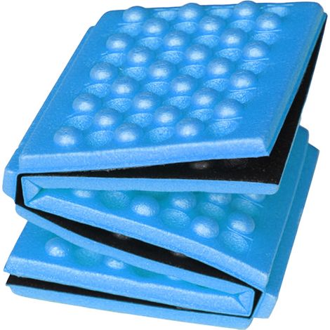 Tapis de mousse pliable pour randonnée, siège de camping bleu, coussin portable 39x28.5cm, léger et imperméable (1/5)
