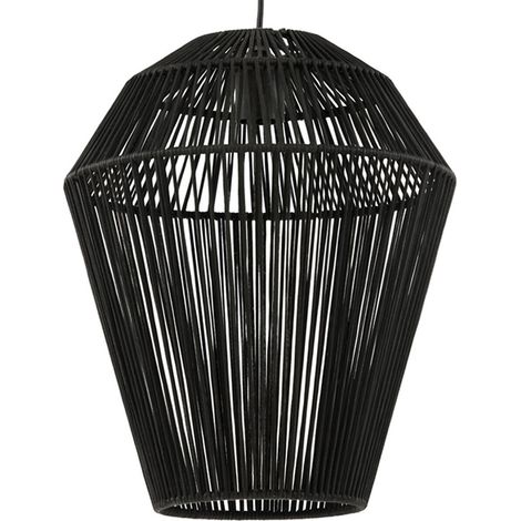 Light & Living - lampada a sospensione - Deya - nero - cotone - Ø (1/3)