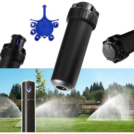 Arroseur rotatif souterrain réglable 40°360° (1 pièce) - Filetage femelle 1/2" - Buse d'arrosage escamotable pour jardin, pelouse et verger (1/5)