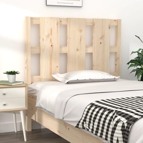 Bed Headboard  Natural  Solid Pine Wood  Medium  Appealing Design vidaXL (1/5)