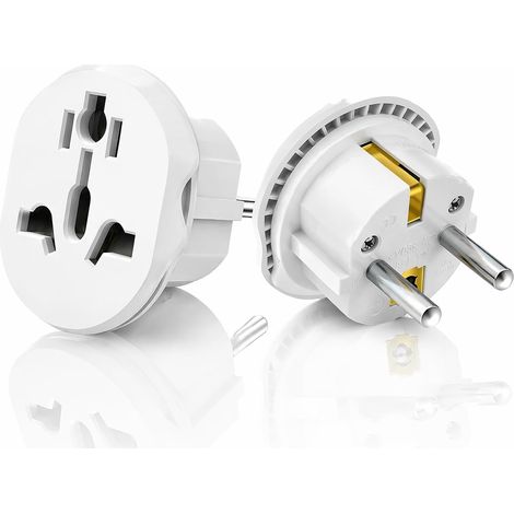 Adaptador de enchufe universal, adaptador de enchufe del Reino Unido a Francia  Adaptador universal para Europa, Reino Unido, EE. UU., Suiza, Japón y China. (1/5)