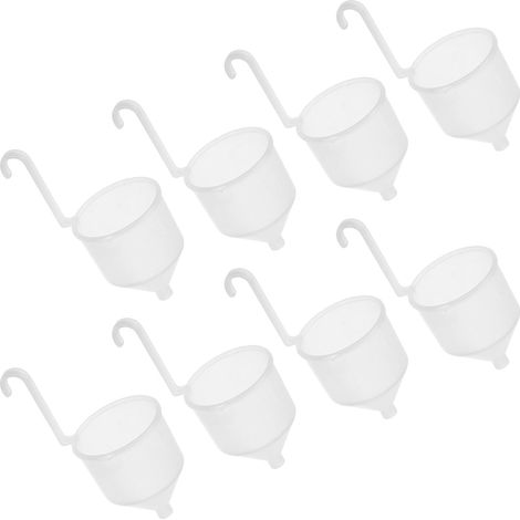 8 Pièces Entonnoir en Plastique avec Poignée, Réutilisable de Test de Viscosité Blanc et Facile à Nettoyer pour Peinture pour Mélange et Versement de Peinture (1/5)