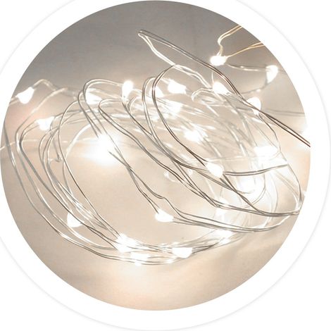 Ghirlanda di filo LED 4,9M 3xAA 8 funzioni Luce fredda