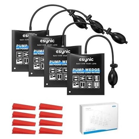 Set di 2 sacchi di sollevamento gonfiabili in TPU resistenti per porte - 15 x 16,5 cm. Capacità di carico: 200 kg. (1/5)