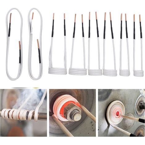 Ensemble de 8 résistances électriques à noyau en laiton de 2,5 mm. Ces résistances haute fréquence sont flexibles et durables, idéales pour le desserrage de boulons et d'écrous rouillés. (1/5)