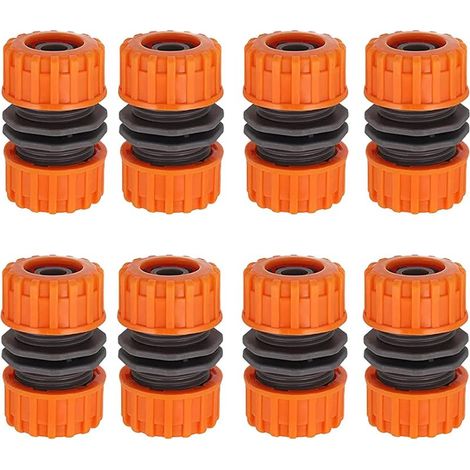8-Pack 1/2" Double Garden Hose Connectors (Brown) (1/5)
