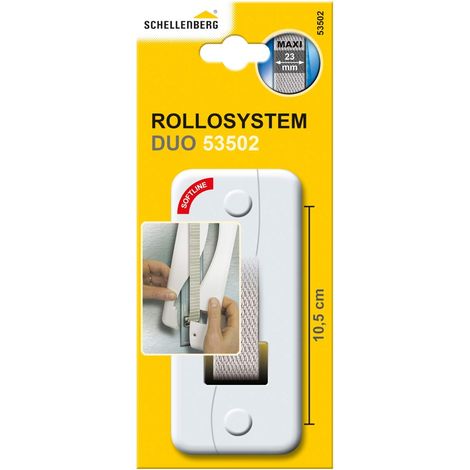 Couverture pour enrouleur de sangle volet roulant à encastrer, espacement des trous de 105 mm, Système Maxi, blanc (1/5)