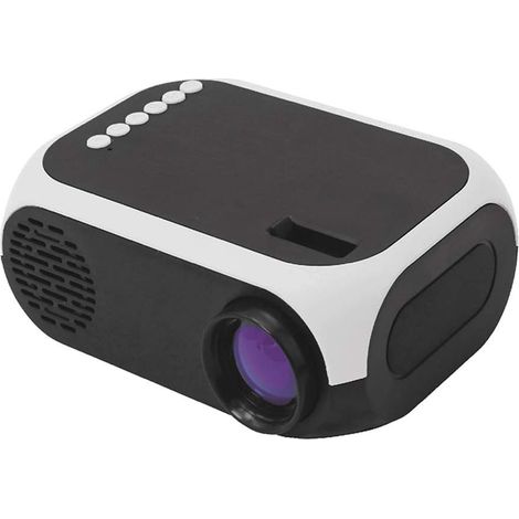 MINKUROW Led Mini Proiettore, Hd 1080p Videoproiettore Multimediale Home Theater Portatile Compatibile Con Hdmi/Usb/Av/Tf (Color : White)