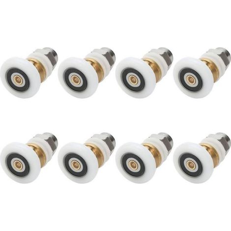 Kit de roulettes pour porte de douche - - 27 mm - Nylon et cuivre - Ø27 mm - Pack 8 pcs (1/5)