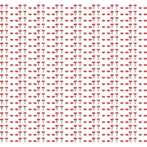 500 Pièces Rivets en Cuir 6x8mm Électroplaqués Métal Haute Résistance Double Capuchon pour Chapeau Ceinture Chaussures Rouge Vif (1/5)