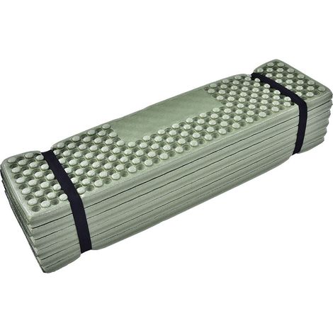 Tapis de camping en mousse pliable, tapis de sol imperméable pour plage et tente, matelas de couchage vert armée (1/5)