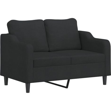 2-Sitzer-Sofa Schwarz 120 cm Stoff vidaXL (1/5)
