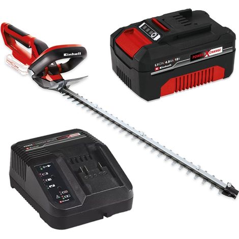 Einhell 18v Cordless Hedge Trimmer 55cm Power X-Change + 4AH Charging Kit (1/5)