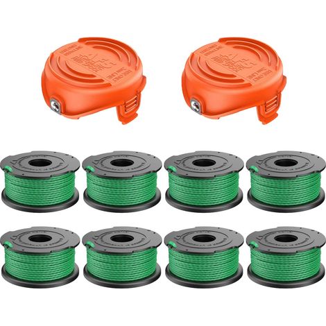 Bobines de Rechange pour Coupe-Bordures A6486 avec Couvercle 90583594, bobines de 0,08"/2 mm, 20 Pieds, compatibles avec Les modèles Black & Decker A6486 GL9035, GL8033, GL7033 (1/5)