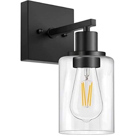 Applique murale noir e27 base lampe murale moderne (1/5)
