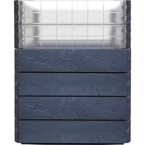 GARANTIA ERGO QUADRO Turbo M 75 letto rialzato Stone, incl. sistema di risparmio idrico FLORA