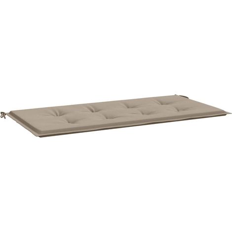 Coussin de banc de jardin taupe 120x50x4 cm tissu oxford (1/5)