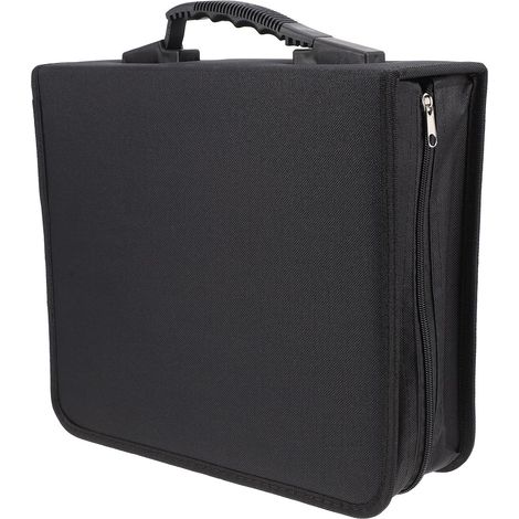 Organisateur de Cd/dvd en Cuir Pu et Tissu Oxford 240 Pièces Grosse Capacité Poignée, Étui de Rangement Anti-poussière Amateurs de Musique (1/5)
