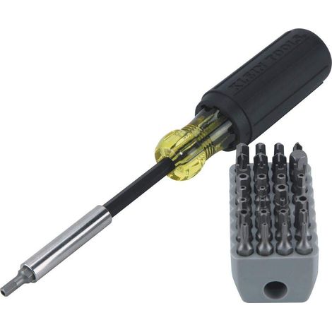 Klein Tools 32510 cacciavite magnetico con 32-piece Tamperproof bit set (1/4)