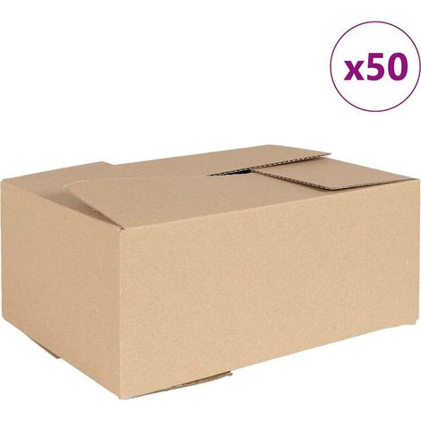 Boîte Pliable 50 pcs Naturel 35 x 24 x 15 cm Carton