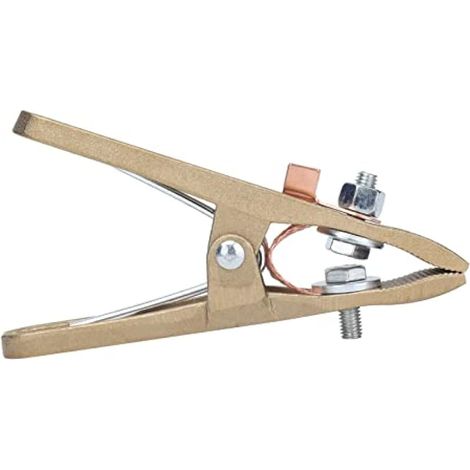 Pince de terre de soudage robuste 400 A avec fils de cuivre et joints pour le soudage à courant élevé dans les chantiers navals et les structures en acier Poignée en fer Fil de (1/5)