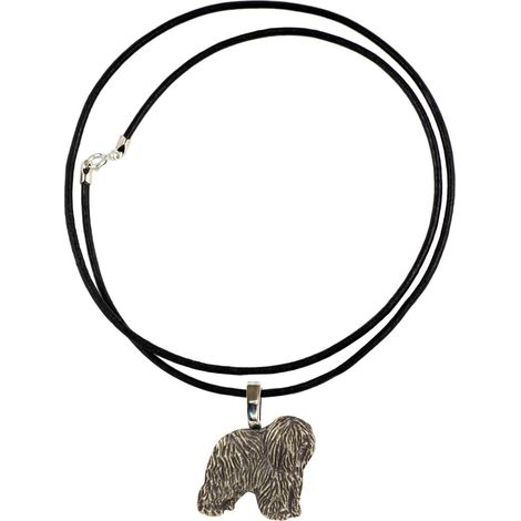 Pastore polacco di pianura, PON II - collana con ciondolo placcato in argento per gli amanti dei cani, gioiello raffinato di Art-Dog (1/5)