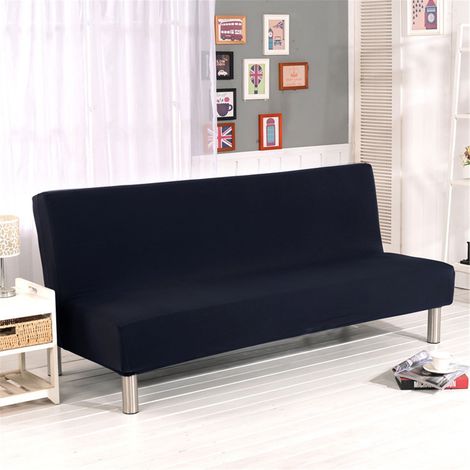 Housse De Canapé Pliable - Tissu Élastique En Polyester - Pour Canapé Et Futon - Couverture Complète - Couleur Unie - 1 Pièce (1/5)
