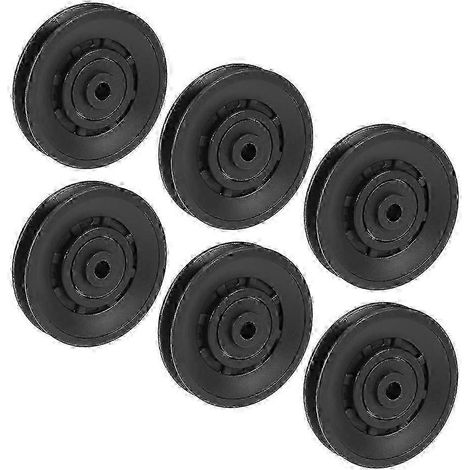 Lot de 6 poulies, pièces de rechange pour équipement de gym, système de poulies à monter soi-même, accessoires pour porte de garage (1/4)