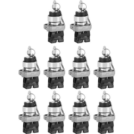 10 Sets BERM Schlüsselschalter, selbstverriegelnd, normalerweise offen, Hardware-Versorgung BEM-XB2-10Y/21 240 V (1/5)
