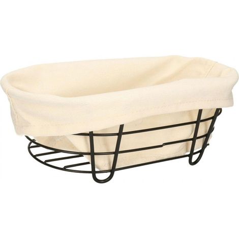 Cestino in acciaio 28cm beige nero - 5five (1/3)