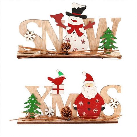Décorations de Noël en bois, ambiance festive de Noël (1/5)