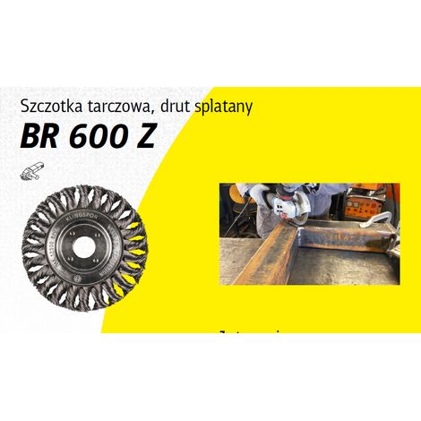 KLINGSPOR SZCZOTKA TARCZOWA 125mm M14 BR600Z DRUT SKRĘCANY NIERDZEWNY