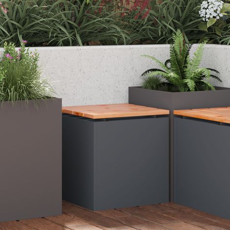 Maison Exclusive - Gartenbank Anthrazit 40 x 40 x 43 cm (1/5)