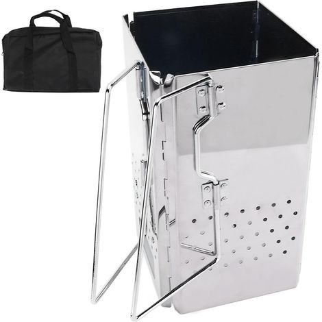 Barbecue De Camping Pliable, Gril à Charbon De Bois Portable épais, en Acier Inoxydable, pour L'extérieur (1/5)