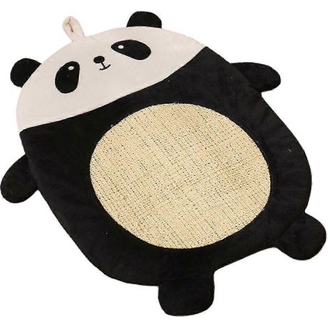 Griffoir en sisal pour chat, tapis à griffer durable, coussin interactif suspendu pour animaux de compagnie, lit-griffoir pour chats d'intérieur.-Panda